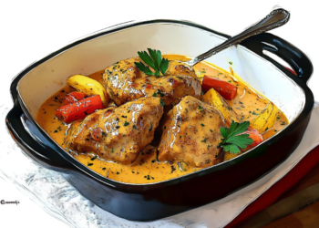 Rabbit in Whole-Grain Mustard Sauce with Sautéed Potatoes