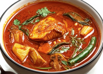 Kottayam-Style Fish Curry (Meen Mulakittathu / Meen Vevichathu)