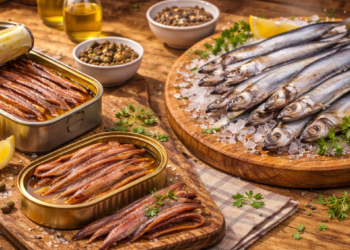 Anchovies of the Cantabrian coast — fresh vs cured
