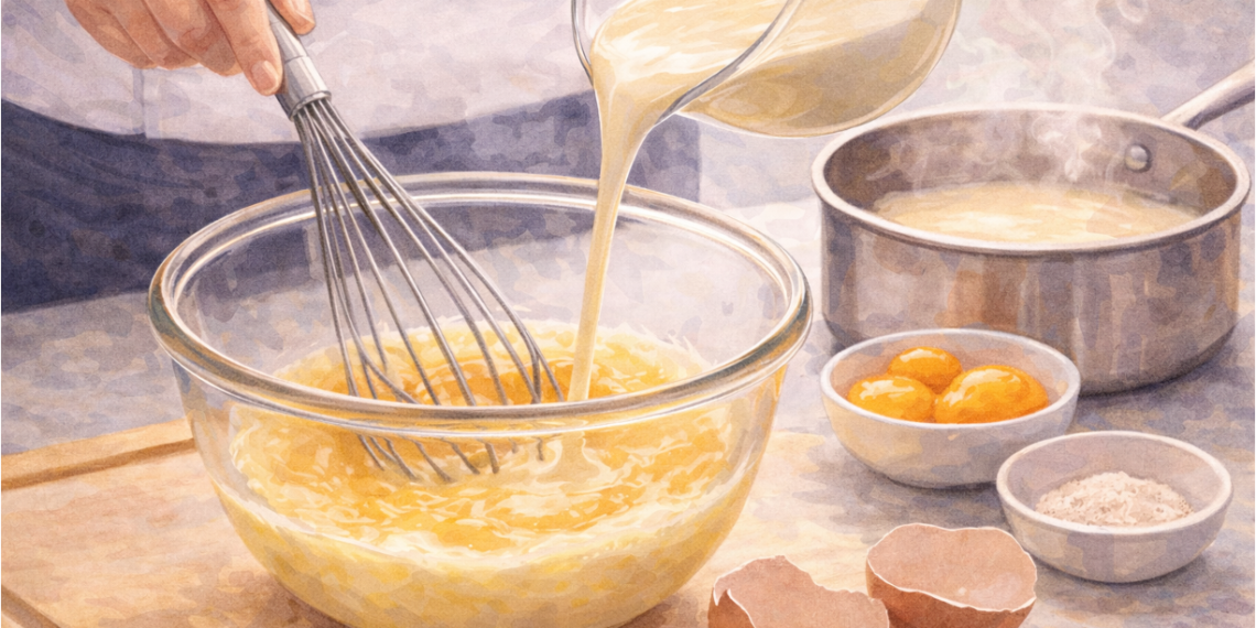 Liaison with egg yolk and cream (liaison)