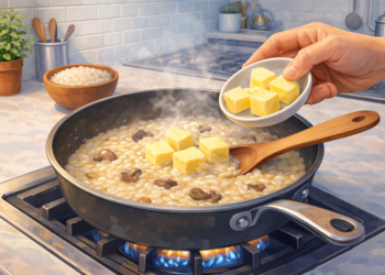 Mantecatura: Why Finishing in the Pan Matters.