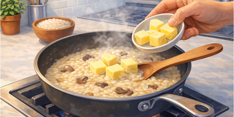 Mantecatura: Why Finishing in the Pan Matters.