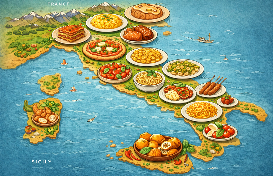 Regions of Italy in Food