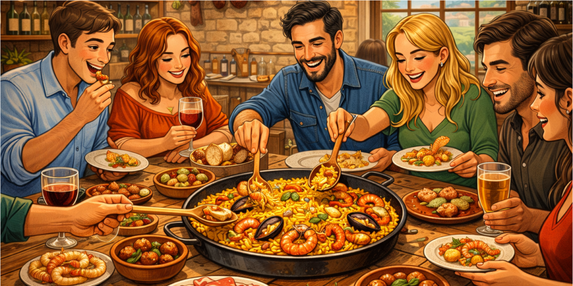 Shared pans and Spanish communal eating