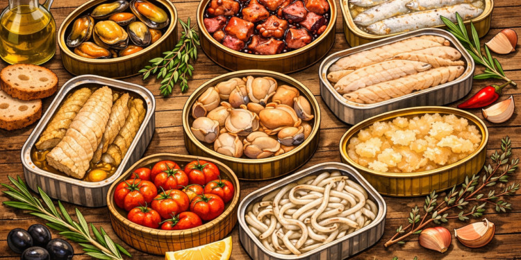 Seafood conservas tradition