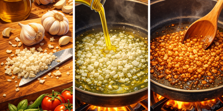 Garlic: Raw, Softened, Browned — Three Different Flavours