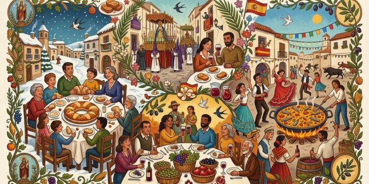 A Year of Spanish Fiestas and Their Foods