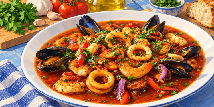 Zarzuela de Mariscos: Catalonia’s Rich Seafood Stew